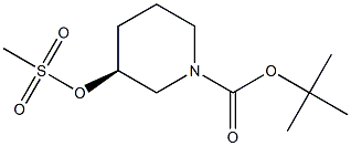 (S)-tert-Butyl 3-(methylsulfonyloxy)piperidine-1-carboxylate Structure