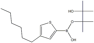 4-Hexylthiophene-2-boronic acid pinacol ester 구조식 이미지