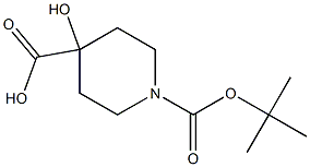 1-(tert-butoxycarbonyl)-4-hydroxypiperidine-4-carboxylic acid Structure