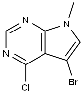 5-bromo-4-chloro-7-methyl-7H-pyrrolo[2,3-d]pyrimidine 구조식 이미지