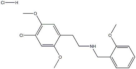 N-(2-Methoxybenzyl)-2-(4-chloro-2,5-dimethoxyphenyl)ethanamine HCl 구조식 이미지