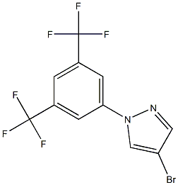1-(3,5-bis(trifluoromethyl)phenyl)-4-bromo-1H-pyrazole Structure