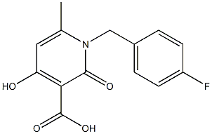 1-(4-fluorobenzyl)-4-hydroxy-6-methyl-2-oxo-1,2-dihydropyridine-3-carboxylic acid 구조식 이미지