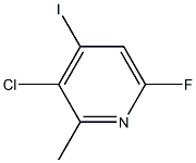 3-chloro-6-fluoro-4-iodo-2-methylpyridine 구조식 이미지