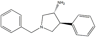 (3R,4S)-1-benzyl-4-phenylpyrrolidin-3-amine 구조식 이미지