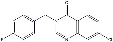 7-chloro-3-(4-fluorobenzyl)quinazolin-4(3H)-one 구조식 이미지