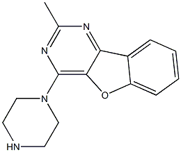 2-methyl-4-piperazin-1-yl[1]benzofuro[3,2-d]pyrimidine 구조식 이미지