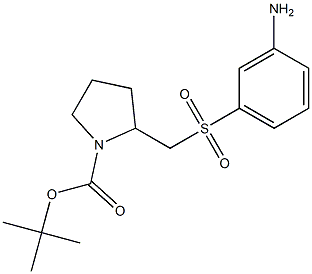 2-(3-Amino-benzenesulfonylmethyl)-pyrrolidine-1-carboxylic acid tert-butyl ester Structure