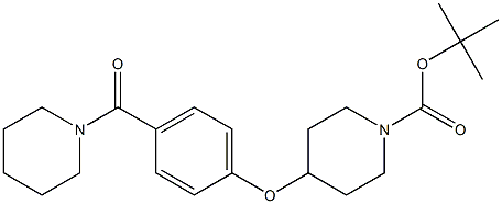 4-[4-(Piperidine-1-carbonyl)-phenoxy]-piperidine-1-carboxylic acid tert-butyl ester 구조식 이미지