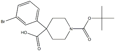 4-(3-Bromo-phenyl)-piperidine-1,4-dicarboxylic acid mono-tert-butyl ester Structure