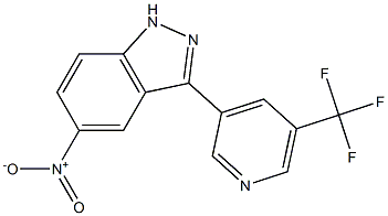 3-(5-(trifluoromethyl)pyridin-3-yl)-5-nitro-1H-indazole 구조식 이미지