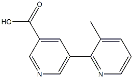 5-(3-methylpyridin-2-yl)pyridine-3-carboxylic acid 구조식 이미지