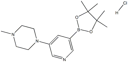 1-methyl-4-(5-(4,4,5,5-tetramethyl-1,3,2-dioxaborolan-2-yl)pyridin-3-yl)piperazine HCl 구조식 이미지
