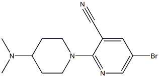 5-bromo-2-(4-(dimethylamino)piperidin-1-yl)pyridine-3-carbonitrile 구조식 이미지