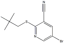 5-bromo-2-(neopentylthio)pyridine-3-carbonitrile 구조식 이미지