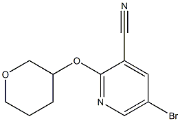 5-bromo-2-(tetrahydro-2H-pyran-3-yloxy)pyridine-3-carbonitrile Structure