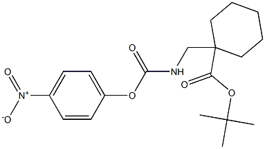 tert-butyl 1-(((4-nitrophenoxy)carbonylamino)methyl)cyclohexanecarboxylate 구조식 이미지