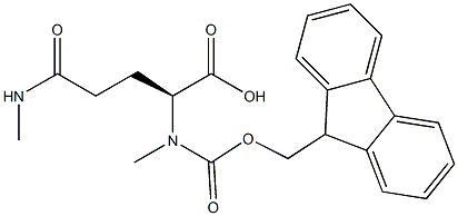 N-alpha-FMoc-N-delta-diMethyl-L-glutaMine 구조식 이미지