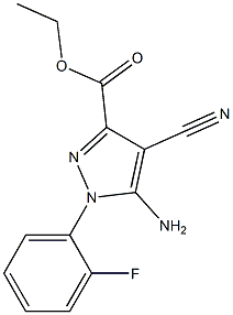 5-AMino-4-cyano-1-(2-fluoro-phenyl)-1H-pyrazole-3-carboxylic acid ethyl ester 구조식 이미지