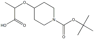 2-{[1-(tert-Butoxycarbonyl)-4-piperidinyl]-oxy}propanoic acid 구조식 이미지