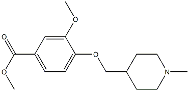 Methyl 3-methoxy-4-[(1-methylpiperidin-4-yl)-methoxy]benzoate 구조식 이미지