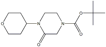 tert-butyl 3-oxo-4-(tetrahydro-2H-pyran-4-yl)piperazine-1-carboxylate 구조식 이미지