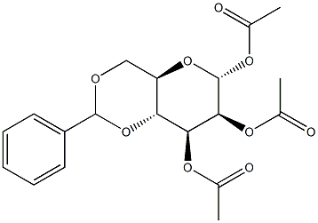 1,2,3-Tri-O-acetyl-4,6-O-benzylidene-a-D-mannopyranose Structure