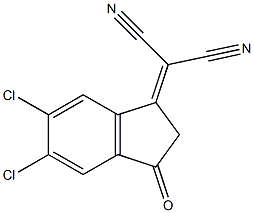 2-(5,6-Dichloro-3-oxo-indan-1-ylidene)-malononitrile Structure