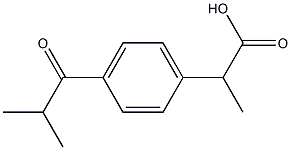 2-(4-isobutyrylphenyl)propionic acid standard 구조식 이미지