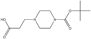 3-[4-(tert-butoxycarbonyl)piperazino]propanoic acid 구조식 이미지