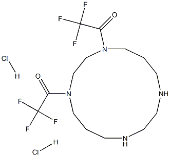 1,1'-(1,4,8,11-tetraazacyclotetradecane-1,4-diyl)bis(2,2,2- trifluoroethan-1-one) dihydrochloride 구조식 이미지