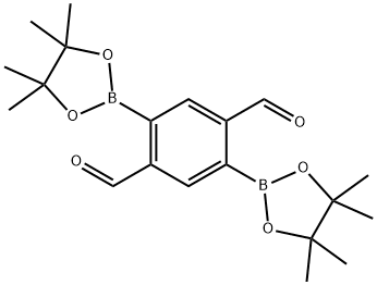 2,5-bis(4,4,5,5-tetramethyl-1,3,2-dioxaborolan-2-yl)terephthalaldehyde 구조식 이미지