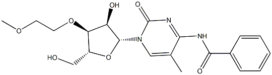 N4-Benzoyl-3'-O-(2-methoxyethyl)-5-methylcytidine 구조식 이미지