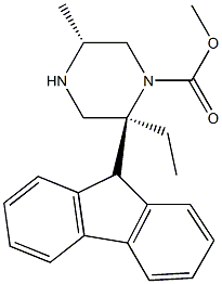 (9H-fluoren-9-yl)methyl (2S,5R)-2-ethyl-5-methylpiperazine-1-carboxylate 구조식 이미지