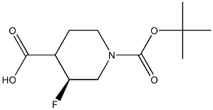 (3S)-1-(tert-butoxycarbonyl)-3-fluoropiperidine-4-carboxylic acid Structure