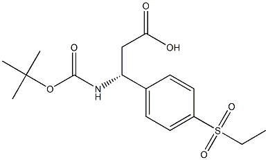 (3R)-3-{[(tert-butoxy)carbonyl]amino}-3-[4-(ethanesulfonyl)phenyl]propanoic acid Structure