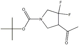 TERT-BUTYL 4-ACETYL-3,3-DIFLUOROPYRROLIDINE-1-CARBOXYLATE 구조식 이미지