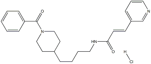 N-[4-(1-Benzoyl-4-piperidinyl)butyl]-3-(3-pyridinyl)-2-propenamide Hydrochloride Structure