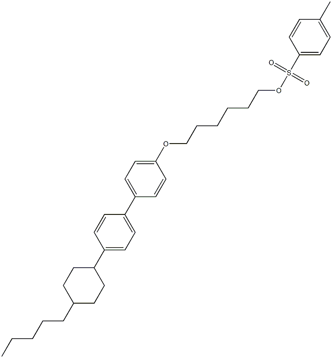 6-((4'-(4-pentylcyclohexyl)[1,1'-biphenyl]-4-yl)oxy)hexyl 4-methylbenzenesulfonate Structure