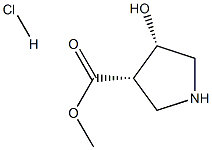 Methyl cis-4-Hydroxypyrrolidine-3-carboxylate Hydrochloride 구조식 이미지