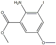 2-Amino-3-iodo-5-methoxy-benzoic acid methyl ester 구조식 이미지