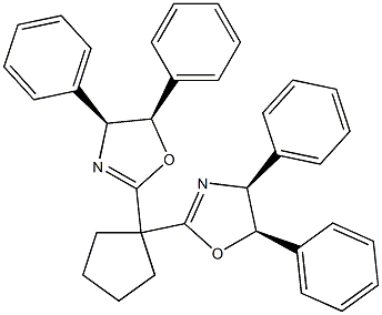 (4S,4'S,5R,5'R)-2,2'-Cyclopentylidenebis[4,5-dihydro-4,5-diphenyloxazole], 98%, (99% ee) Structure