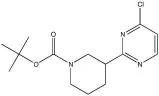 tert-butyl 3-(4-chloropyrimidin-2-yl)piperidine-1-carboxylate Structure