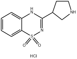 3-(pyrrolidin-3-yl)-4H-benzo[e][1,2,4]thiadiazine 1,1-dioxide hydrochloride Structure