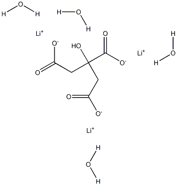 Trilithium citrate tetrahydrate 구조식 이미지