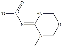 3-methyl-4-nitroiminotetrahydro-1,3,5-oxadiazine Structure
