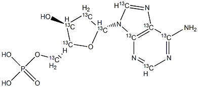 2'-Deoxyadenosine 5'-monophosphate-13C10 Structure