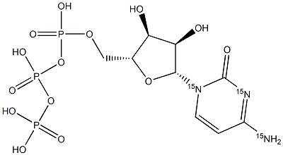 Cytidine 5'-Triphosphate-15N3 구조식 이미지