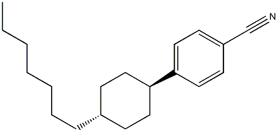 4-(trans-4'-n-heptylcyclohexyl)benzonitrile Structure