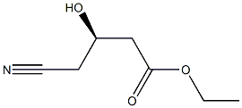 (3R)-4-cyano-3-hydroxybutyric acid ethyl ester Structure